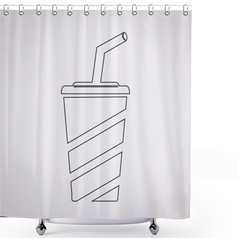 Personality  Soft Drink Icon Shower Curtains