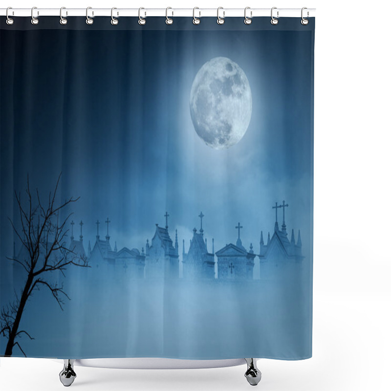 Personality  Foggy Cemetery Shower Curtains