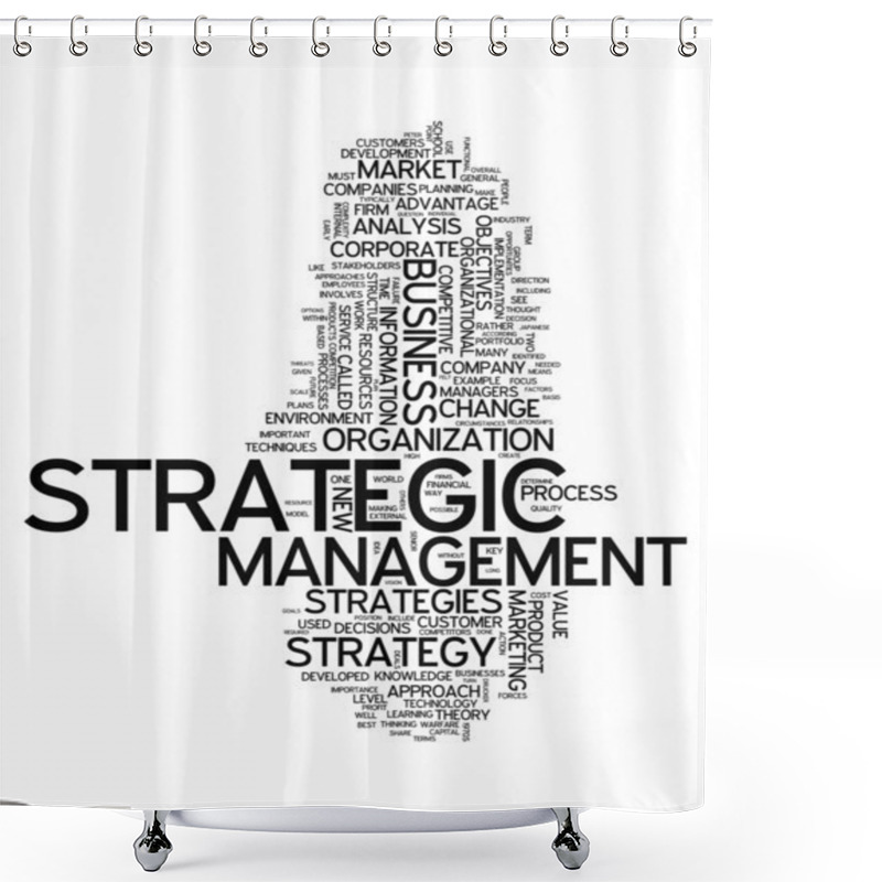 Personality  Word Cloud Strategic Management Shower Curtains