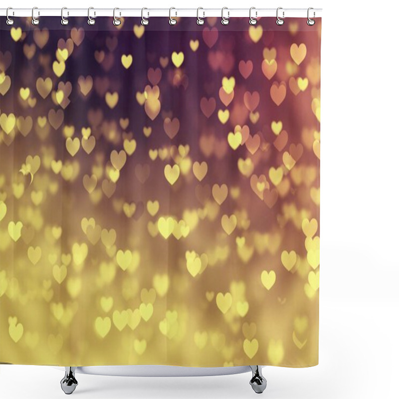 Personality  Light Heart Background Abstract Bokeh, Shine. Shower Curtains