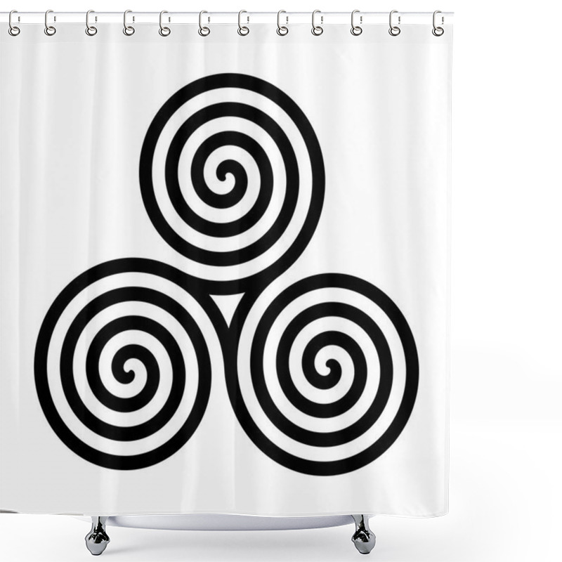 Personality  Triskelion Symbol Icon Illustration Shower Curtains