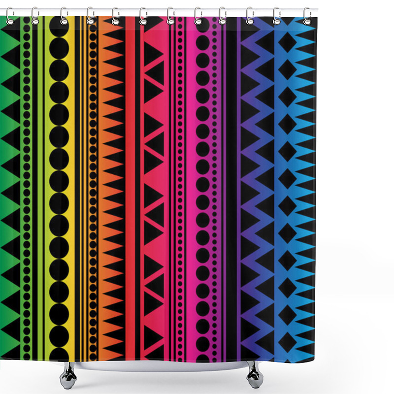 Personality  Seamless Vector Geometric Texture Shower Curtains