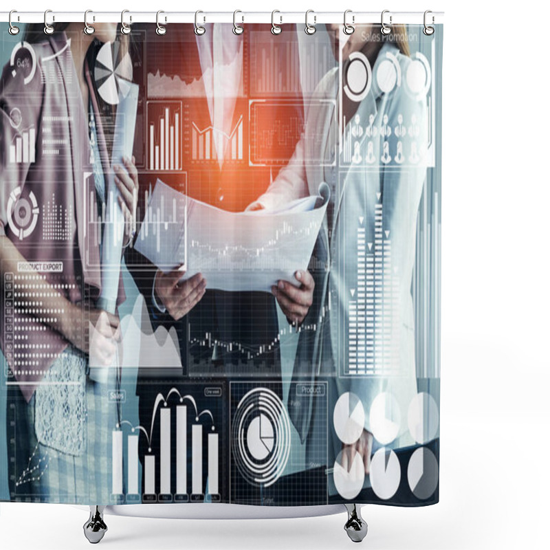 Personality  Big Data Technology For Business Finance Concept. Shower Curtains