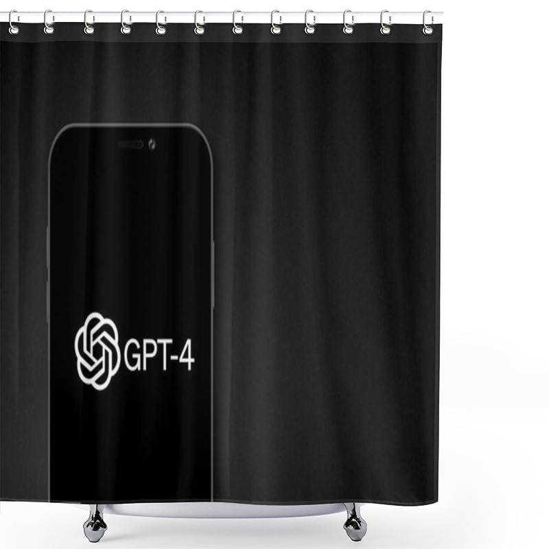 Personality  GPT - 4 Logo On Smartphone Screen. OpenAI Released New Version Of GPT 4. Moscow, Russia - March, 2023 Shower Curtains