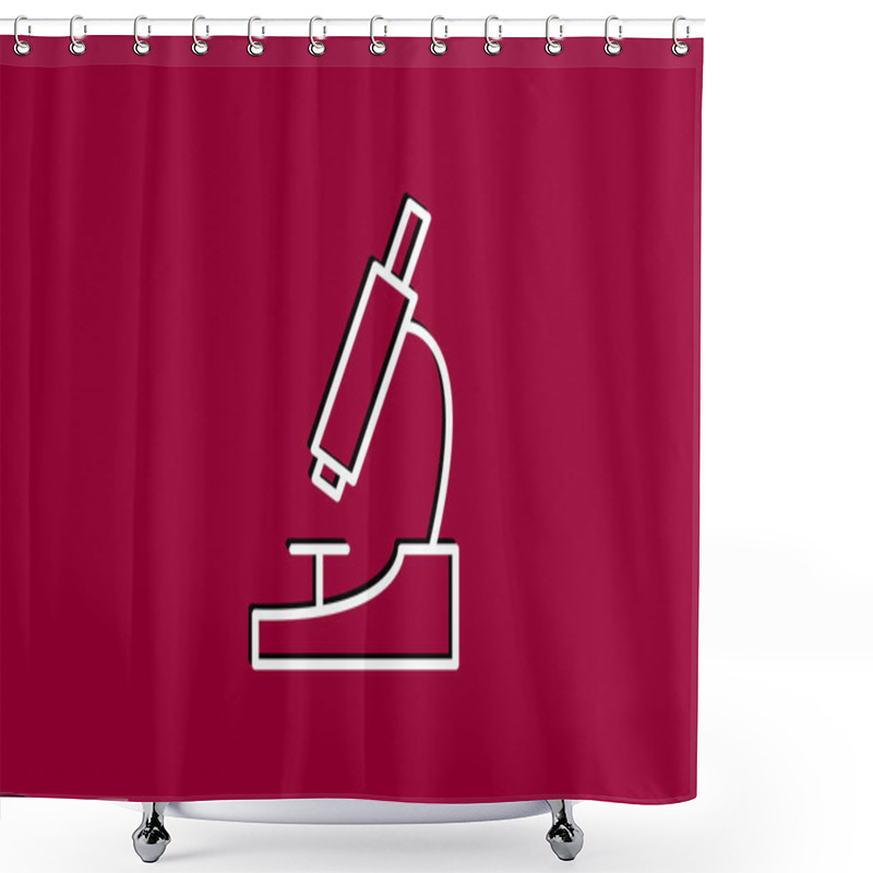 Personality  Simple Microscope Icon Shower Curtains