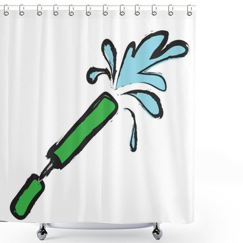 Personality  Doodle Water Pump, Toy Shower Curtains