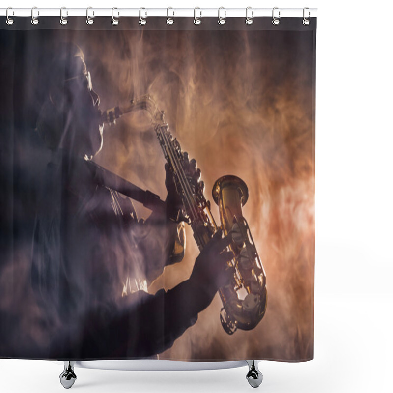 Personality  Musician Playing Saxophone Shower Curtains