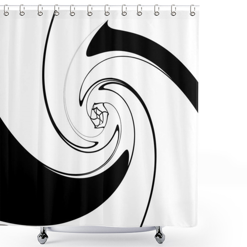 Personality  Spirally Geometric Shapes Background Shower Curtains