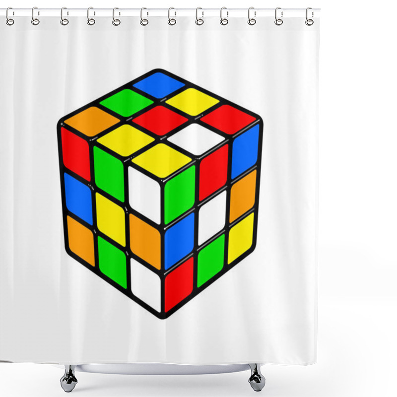 Personality  Vector Rubik Cube Shower Curtains