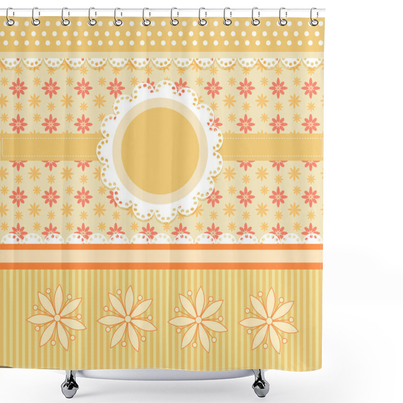 Personality  Floral Background , Vector Illustration Shower Curtains