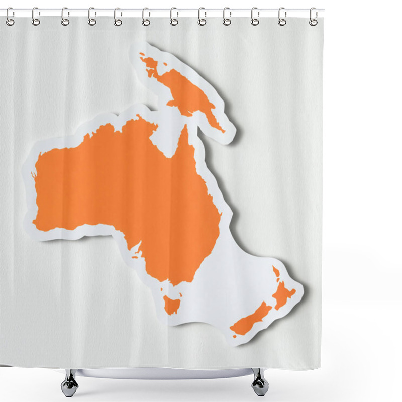 Personality  Free Blank Map Of Australia And Oceania Shower Curtains