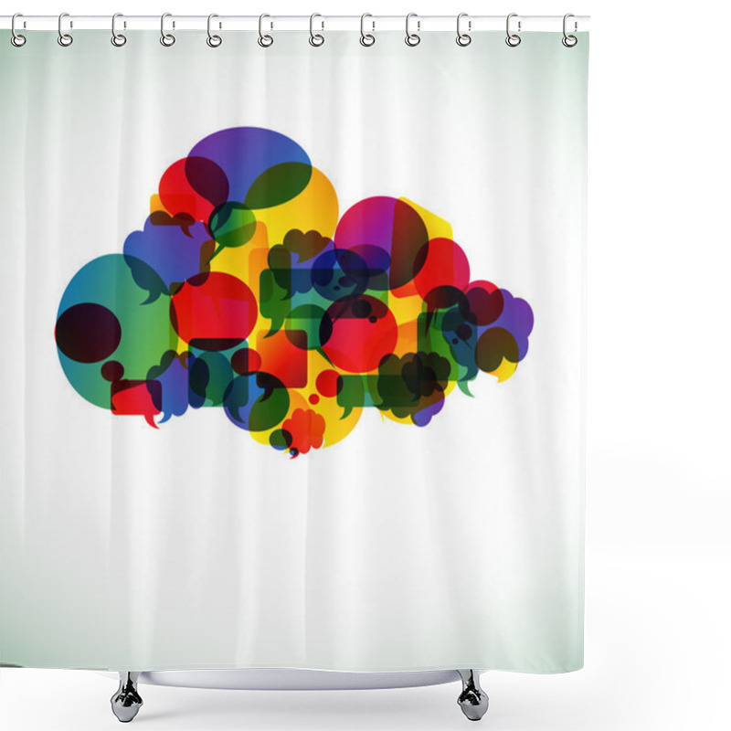 Personality  Cloud Computing - Vector Illustration Shower Curtains