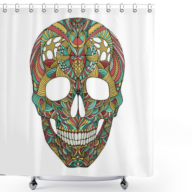 Personality  Ornate Skull Shower Curtains