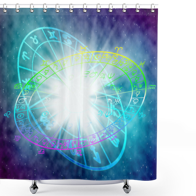 Personality  The Horoscope Concept. Shower Curtains