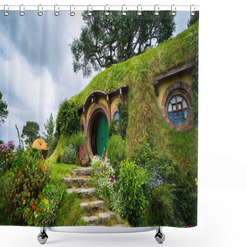 Personality  Matamata, New Zealand - Dec 11, 2016: Hobbiton Movie Set Created For Filming The Lord Of The Rings And The Hobbit Movies In North Island Of New Zealand. It Is Opened For Tourist Who Visit New Zealand. Shower Curtains