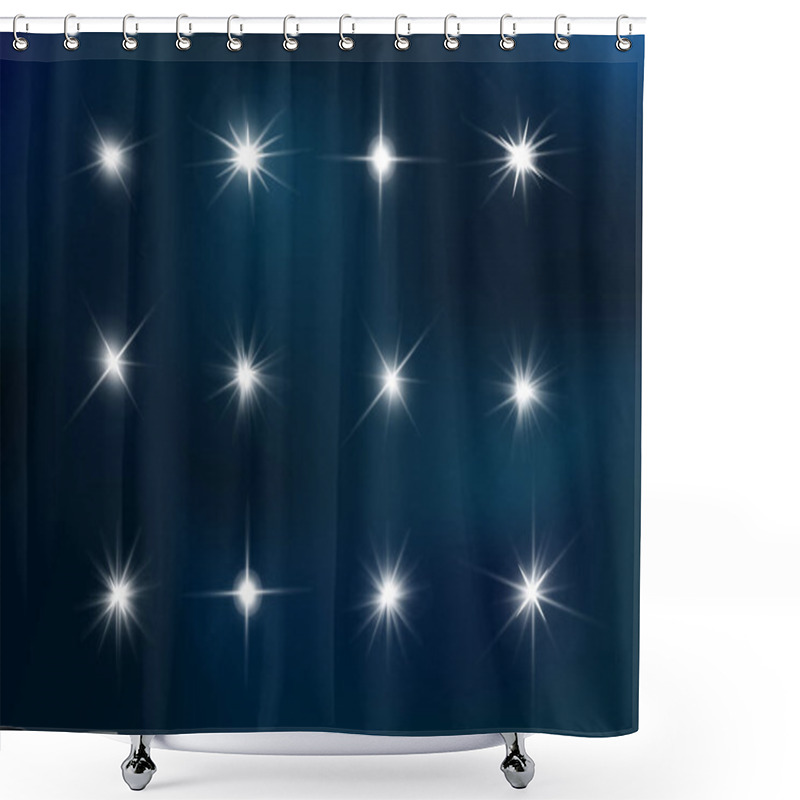 Personality  Glare In The Sky 3 Shower Curtains