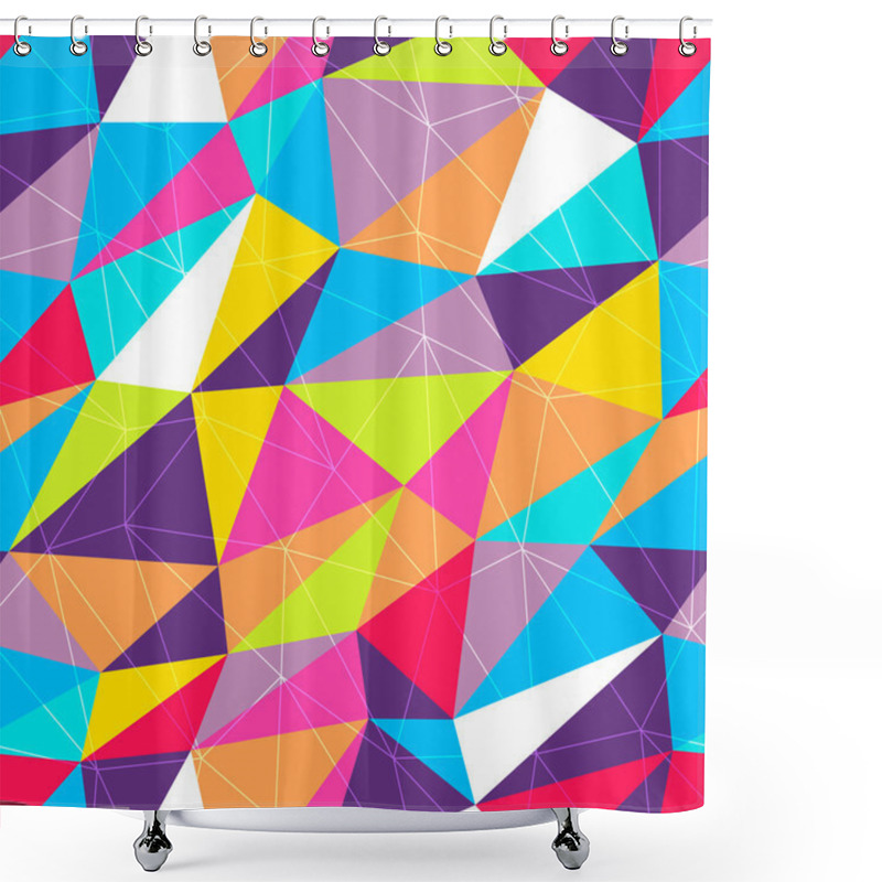 Personality  Retro Background Wit Triangles Shower Curtains