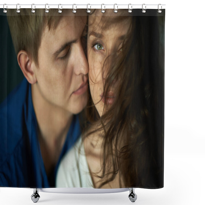 Personality  Young Couple Shower Curtains