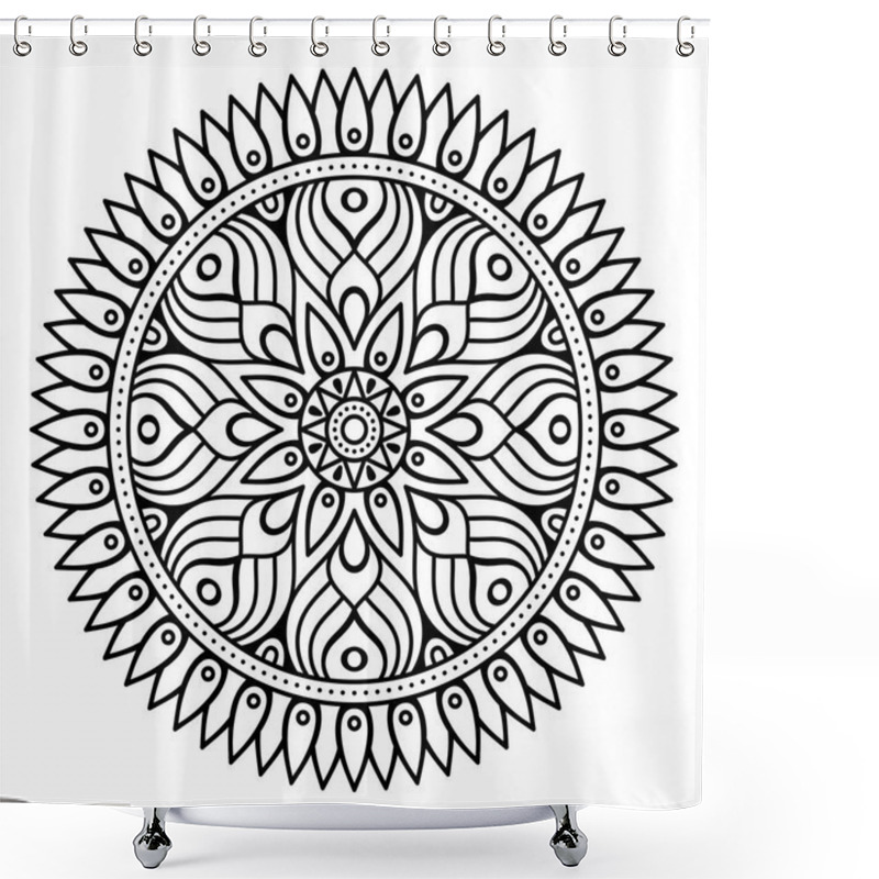 Personality  Vector Indian Mandala Shower Curtains