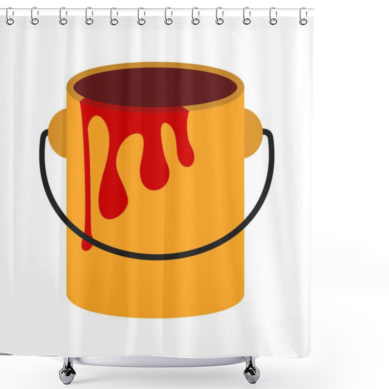 Personality  Paint Box, Bucket Icon Shower Curtains