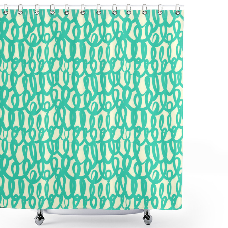 Personality  Pattern Inspired By Old Fisherman's Net Or Sweater Shower Curtains