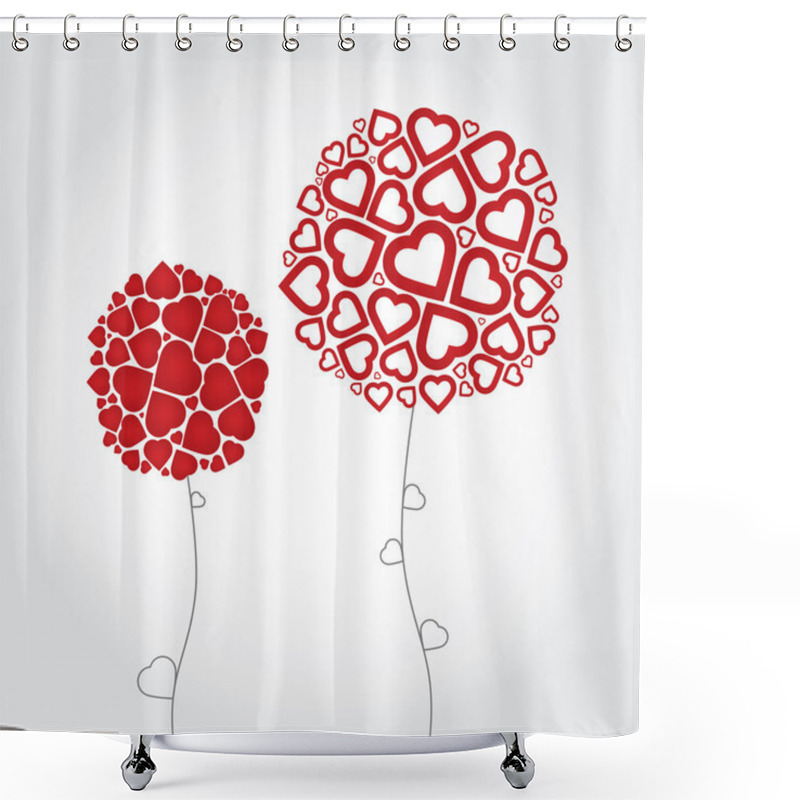 Personality  Love Flowers Shower Curtains