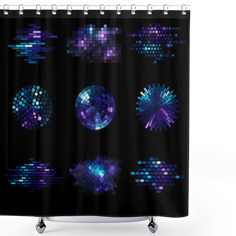 Personality  Mosaic Elements Shower Curtains