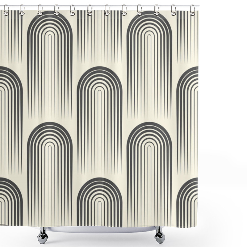 Personality  Abstract Rounds Texture. Seamless Stylich Wallpaper Shower Curtains