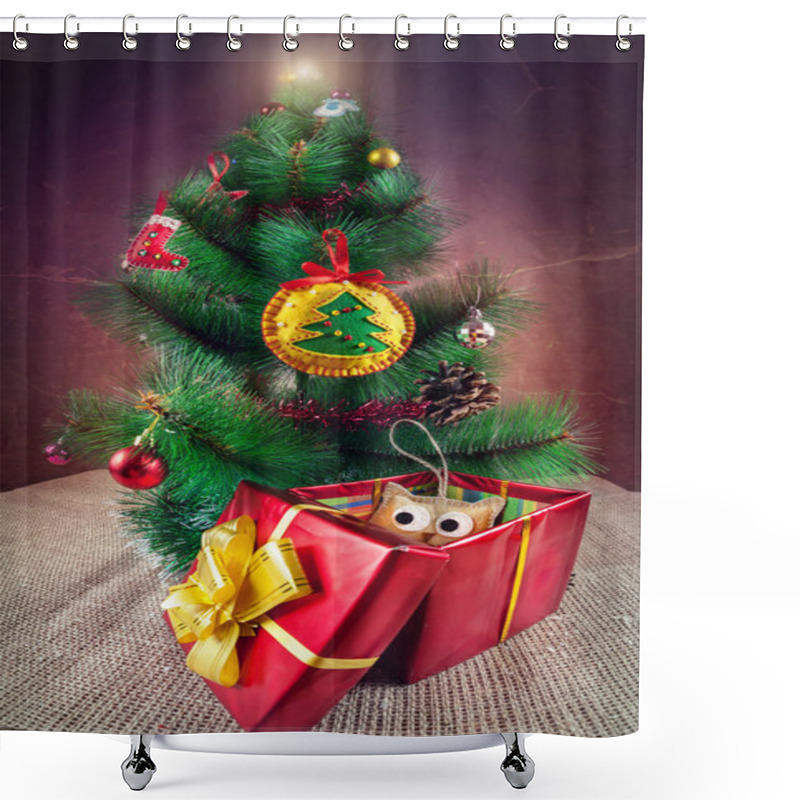 Personality  Christmas Gift Under The Tree  Shower Curtains