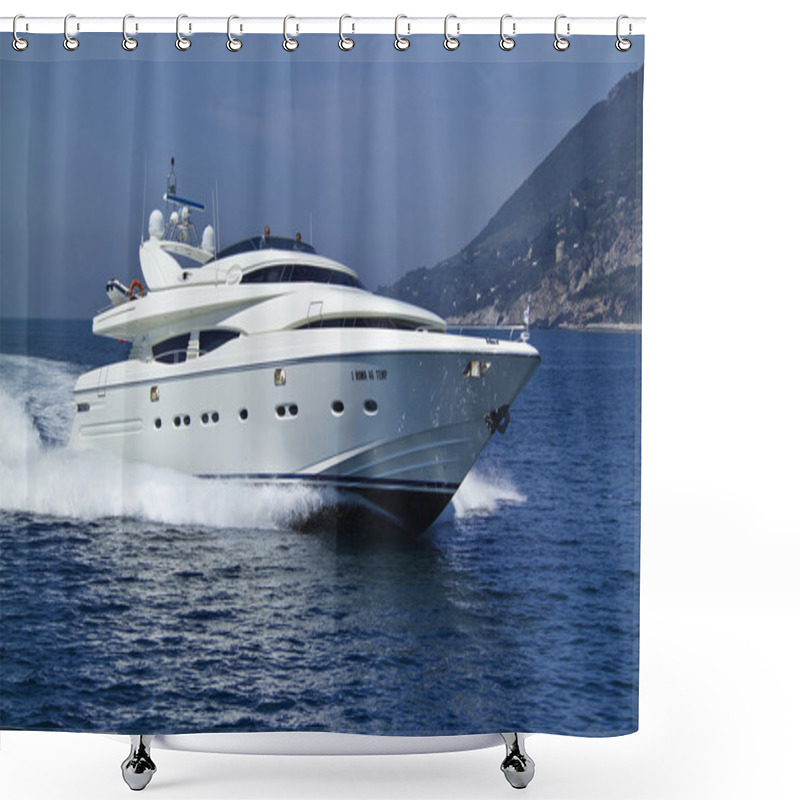 Personality  Italy, S.Felice Circeo, Luxury Yacht Rizzardi Posillipo Technema 95 Shower Curtains