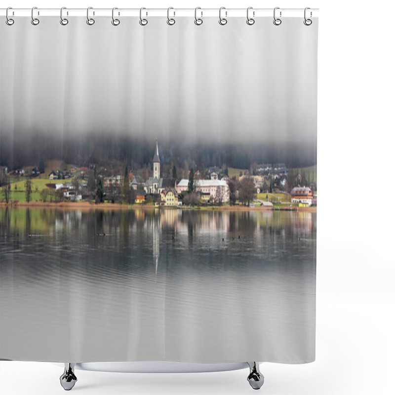 Personality  Foggy Day At The Ossiacher See Shower Curtains