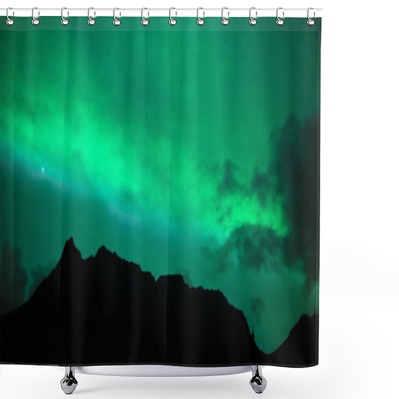 Personality  Wrangell Mountains Northern Lights Aurora Borealis Alaska Night Shower Curtains