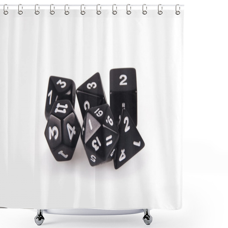 Personality  Polyhedral Dice Shower Curtains