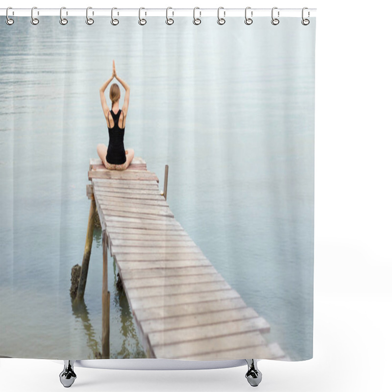 Personality  Summer Yoga Meditation In Thailand Shower Curtains