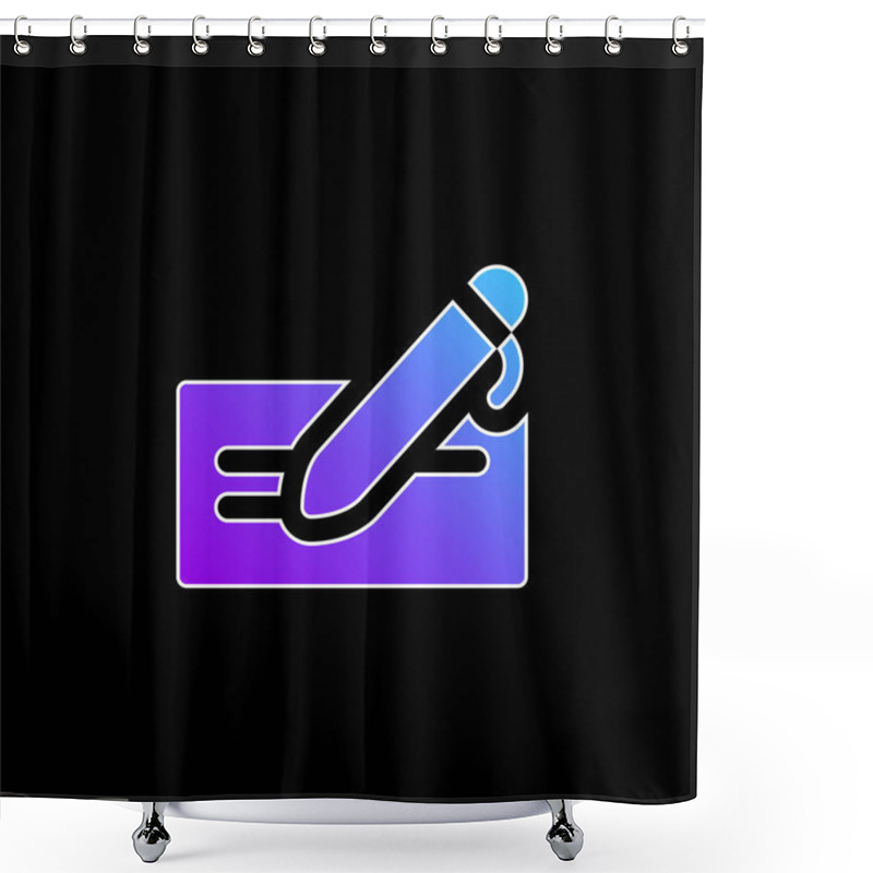 Personality  Agreement Blue Gradient Vector Icon Shower Curtains