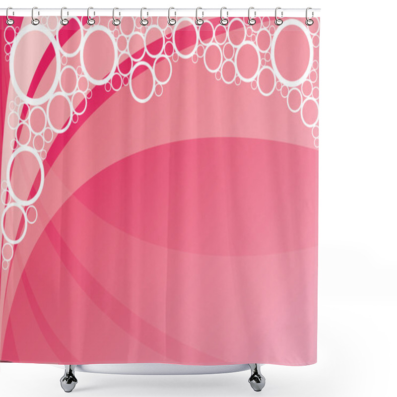 Personality  Pink Bubbles Background Shower Curtains