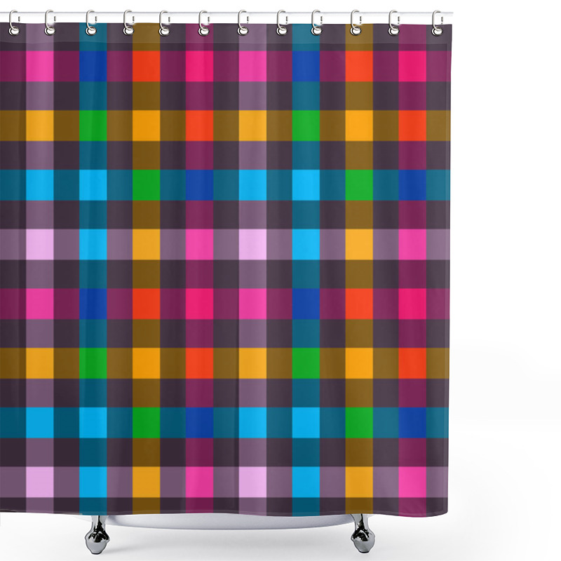 Personality  Checkered Background Shower Curtains