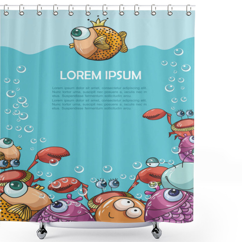 Personality  Card For Text With A Fish Shower Curtains