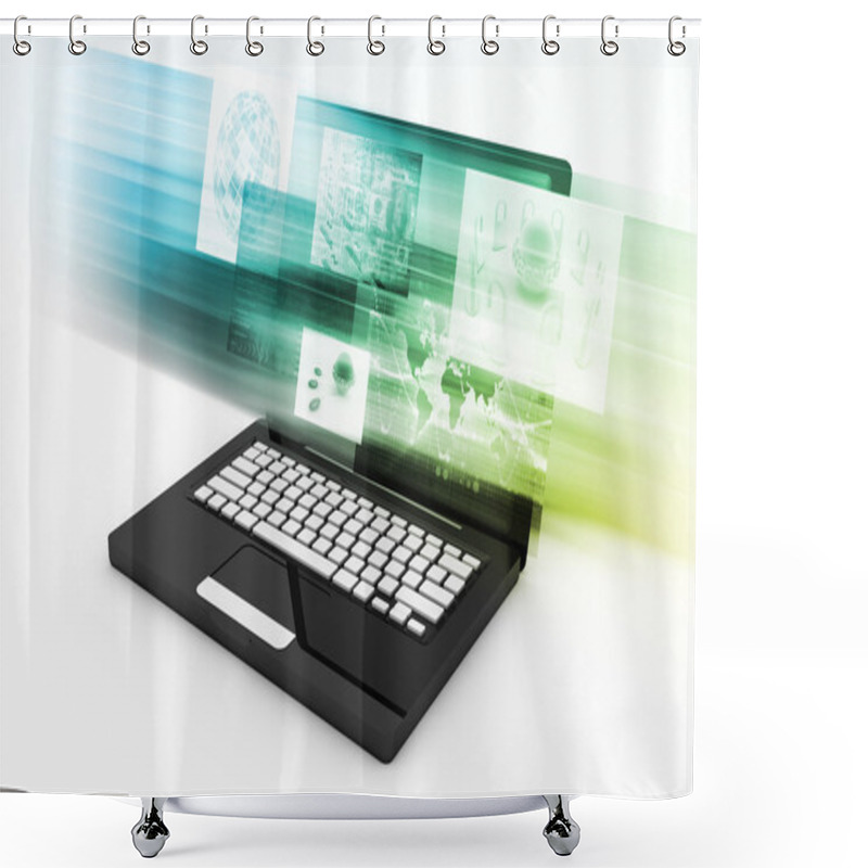 Personality  Modern Technology Shower Curtains