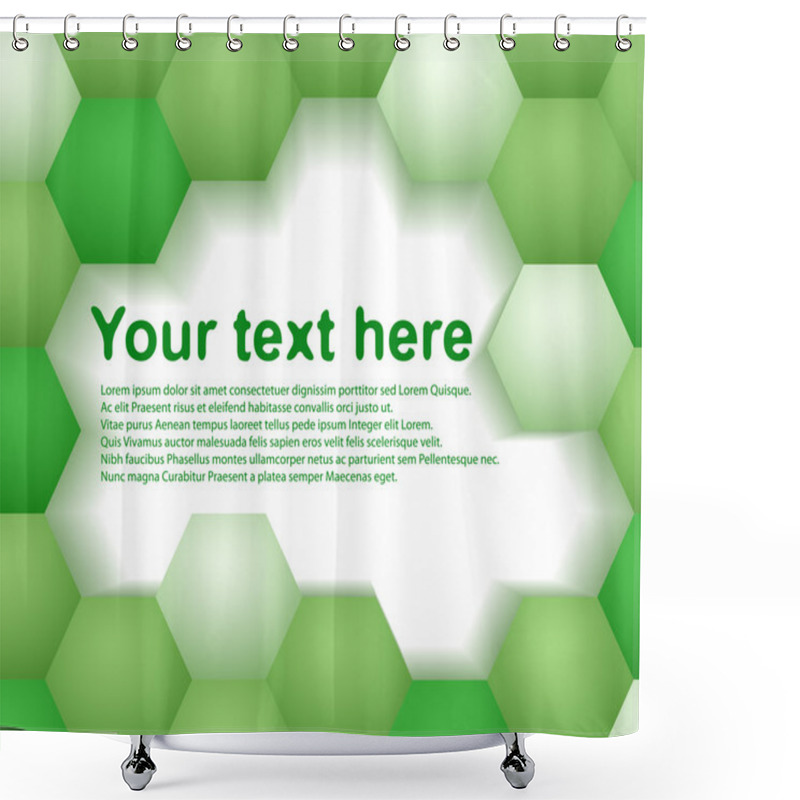 Personality  Pattern Made From 3D Hexagons Shower Curtains