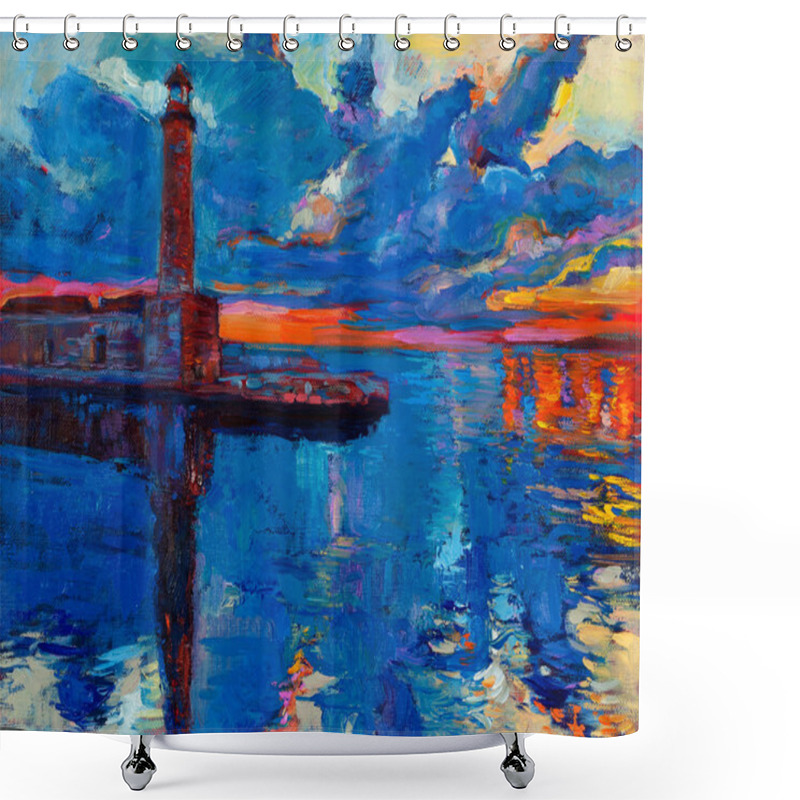 Personality  Lighthouse Shower Curtains