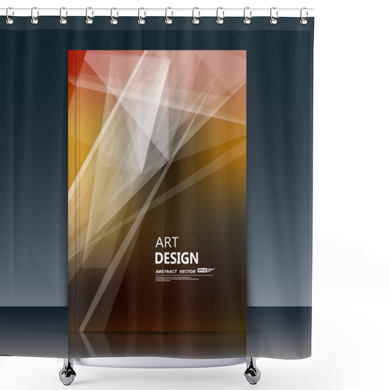 Personality  Abstract Composition, Polygon Font Texture, Orange A4 Brochure Title Sheet, Creative Figure, Banner Form, Cosmic Plexus, Laser Ray, Starburst, Outer Space Flyer Fiber, Neon Star Matrix, EPS10 Backdrop Shower Curtains