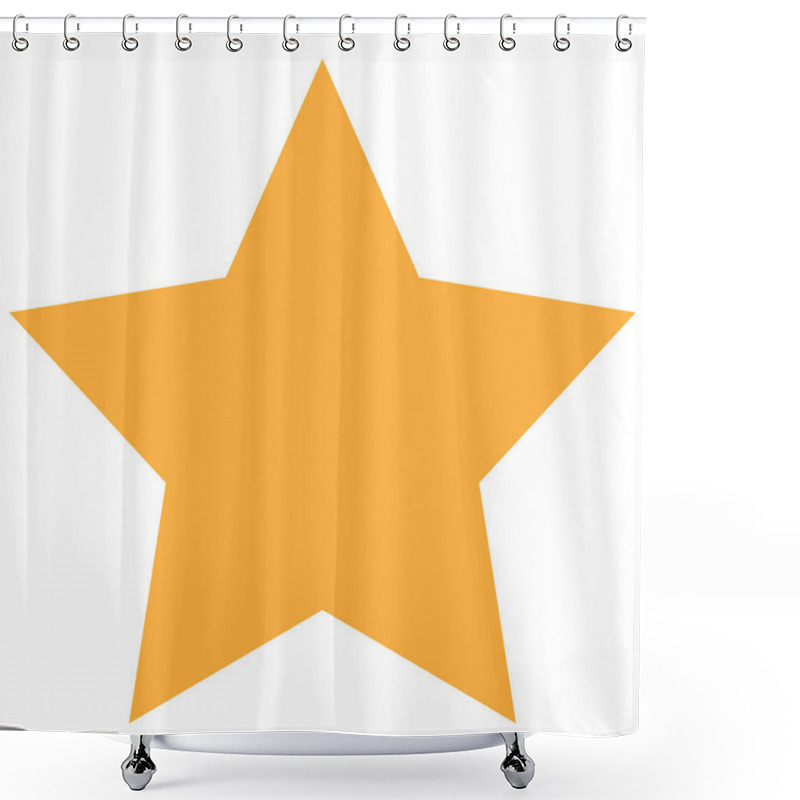 Personality  Star Icon Symbol Sign Simple Design Shower Curtains