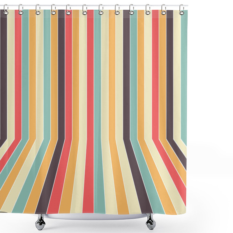 Personality  Abstract Geometric Background With Stripes And Lines. Vector Illustration Shower Curtains