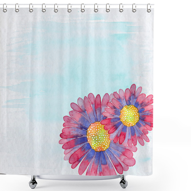 Personality  Flower Illustration Background Shower Curtains