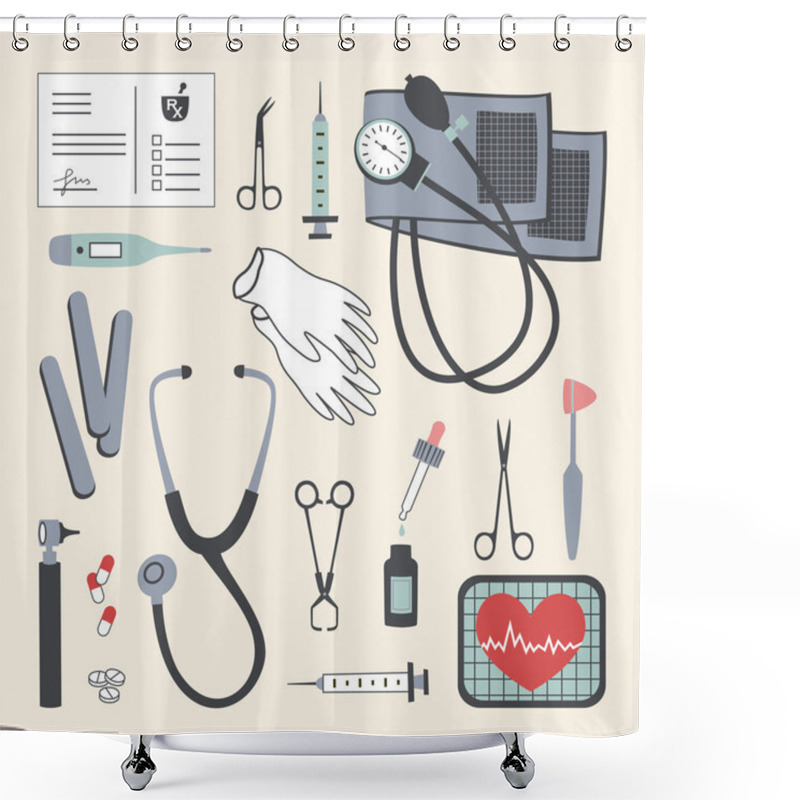 Personality  Et Of Medical Instruments Shower Curtains