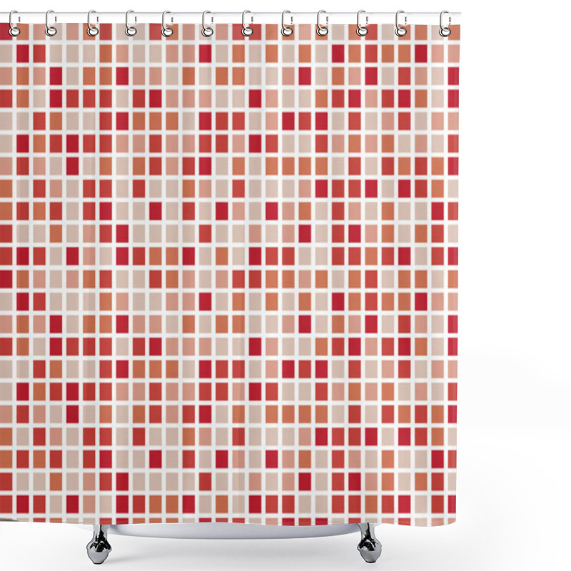 Personality  Abstract Red Boxes Shower Curtains