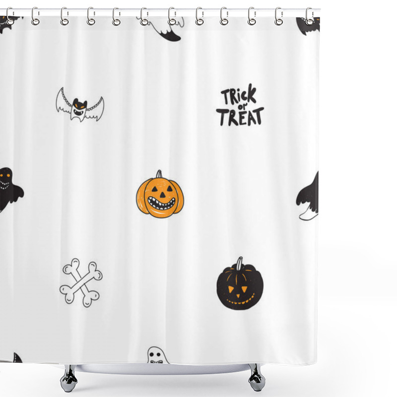 Personality  Halloween Flat Pattern Shower Curtains