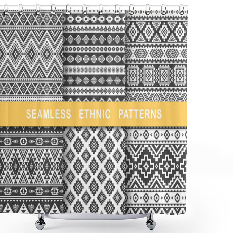 Personality  Ethnic Seamless Patterns. Shower Curtains