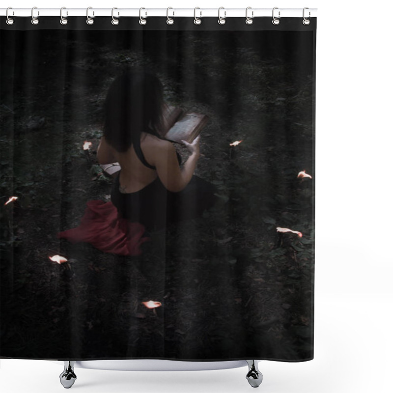 Personality  Halloween Concept. The Witch In The Vvedmaev Shower Curtains